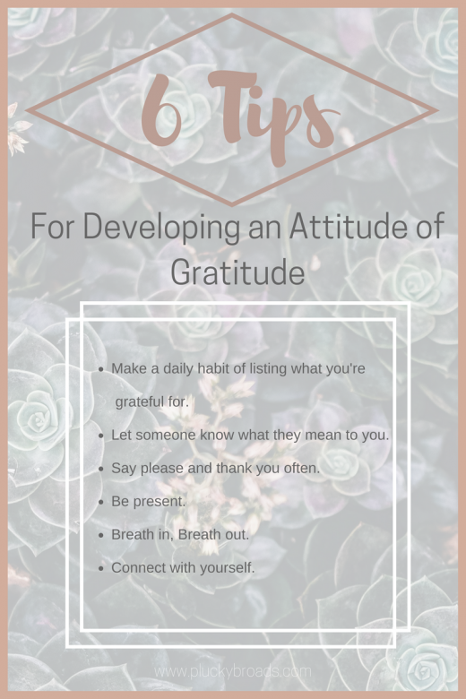 6 Tips for Developing an Attitude of Gratitude